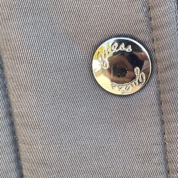 GUESS Women's Softshell Coat Jacket Full Zipper Fully Lined Snap Button Black M - Picture 10 of 12